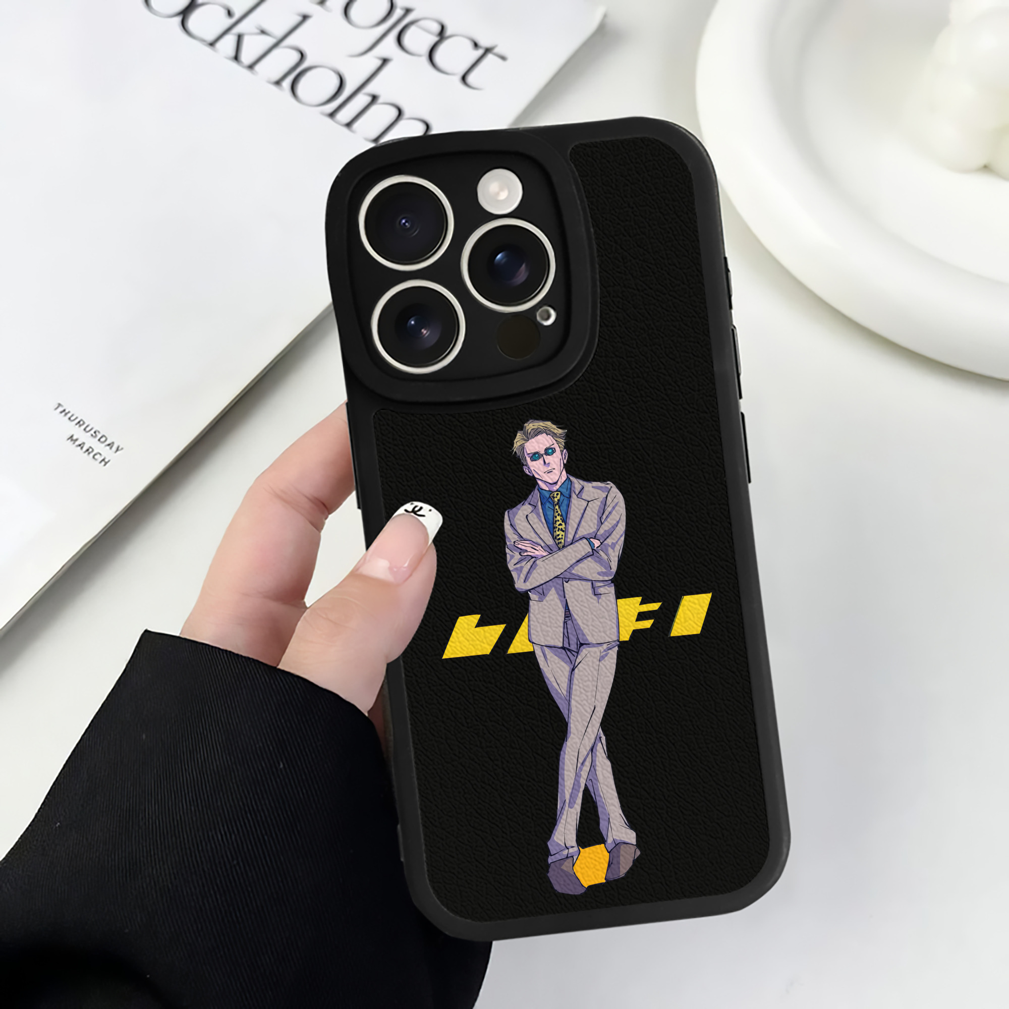 （画像用） 呪術廻戦 Jujutsu Kaisen 【iPhone 16シリーズ対応】シリコンスマホケース（レザー調） 材質：シリコン